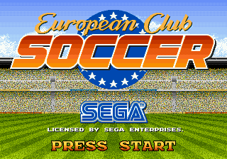 European Club Soccer (Europe) Title Screen